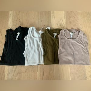 Free People Neutrals Tank Top Set